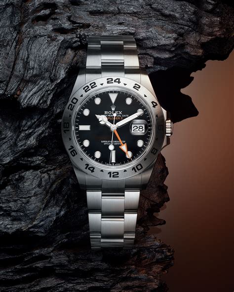 hour markers rolex explorer 2 are made of gold